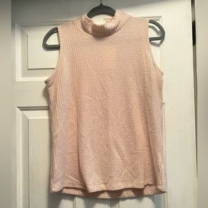 Size small light pink sleeveless sweater vest tank waffle knit